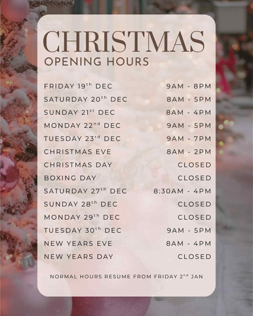 festive opening hours at dudleys hair and beauty salon dudley